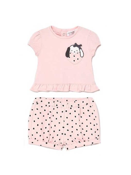 MAYORAL NEWBORN KOMPLET LETNI DLA DZIEWCZYNKI KOSZULKA PLUS SZORTY  KOMPLET/65