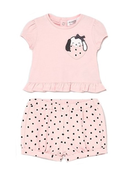 MAYORAL NEWBORN KOMPLET LETNI DLA DZIEWCZYNKI KOSZULKA PLUS SZORTY  KOMPLET/65