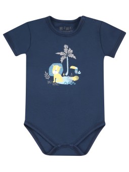 NINI BODY NEWBORN KRÓTKI RĘKAW DLA  CHŁOPCA GRANAT ABN-2562