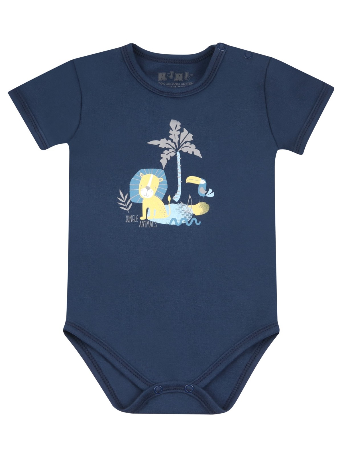 NINI BODY NEWBORN KRÓTKI RĘKAW DLA  CHŁOPCA GRANAT ABN-2562