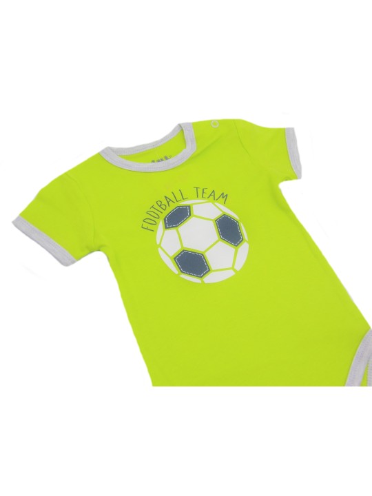 NINI BODY NEWBORN KRÓTKI RĘKAW DLA  CHŁOPCA ZIELONE ABN-1855