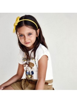 MAYORAL KOSZULKA T-SHIRT BLUZKA NA KRÓTKI RĘKAW DLA DZIEWCZYNKI 3007/37