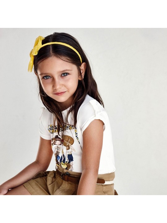 MAYORAL KOSZULKA T-SHIRT BLUZKA NA KRÓTKI RĘKAW DLA DZIEWCZYNKI 3007/37