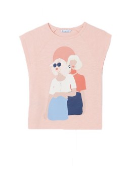 MAYORAL KOSZULKA T-SHIRT BLUZKA NA KRÓTKI RĘKAW DLA DZIEWCZYNKI 6030/57