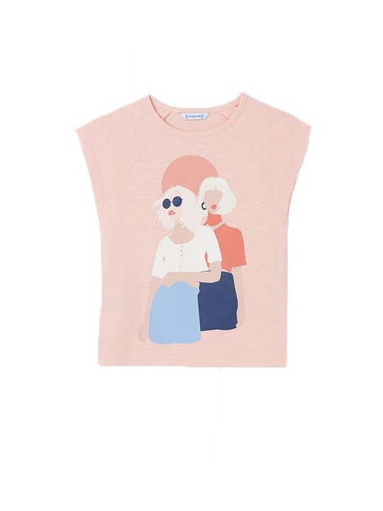 MAYORAL KOSZULKA T-SHIRT BLUZKA NA KRÓTKI RĘKAW DLA DZIEWCZYNKI 6030/57