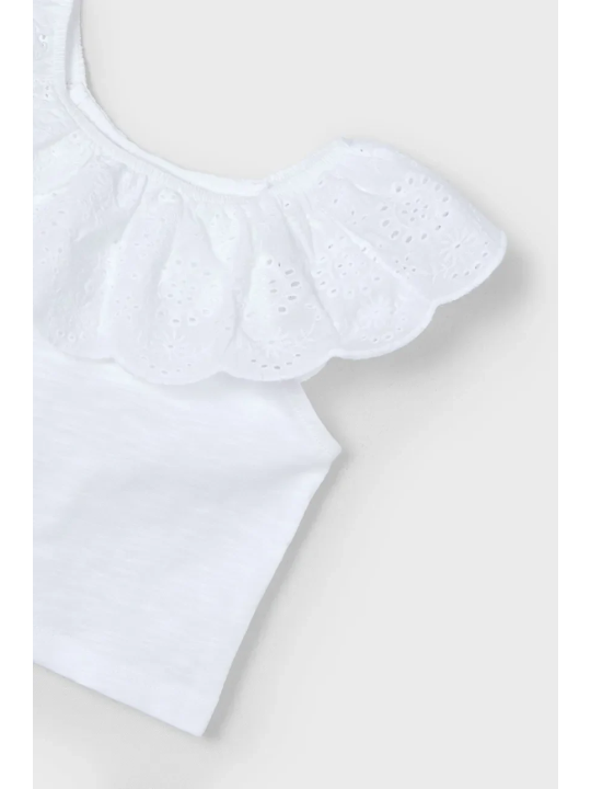 MAYORAL BLUZKA HISZPANKA DLA DZIEWCZYNKI BIAŁA 3012