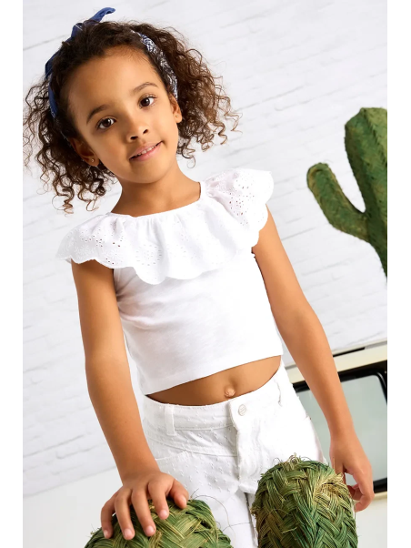 MAYORAL BLUZKA HISZPANKA DLA DZIEWCZYNKI BIAŁA 3012