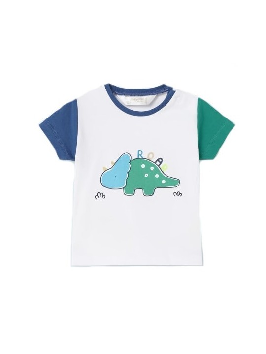 MAYORAL NEWBORN BLUZKA KOSZULKA T-SHIRT NA KRÓTKI RĘKAW DLA CHŁOPCA  1002