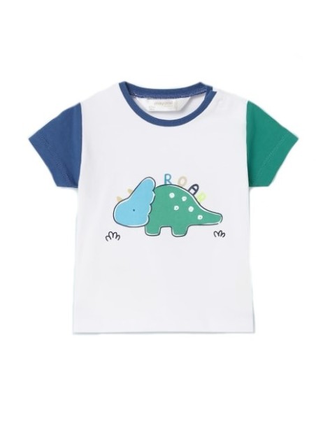 MAYORAL NEWBORN BLUZKA KOSZULKA T-SHIRT NA KRÓTKI RĘKAW DLA CHŁOPCA  1002