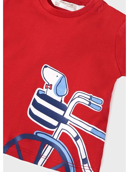 MAYORAL NEWBORN BLUZKA KOSZULKA T-SHIRT NA KRÓTKI RĘKAW DLA CHŁOPCA  1003