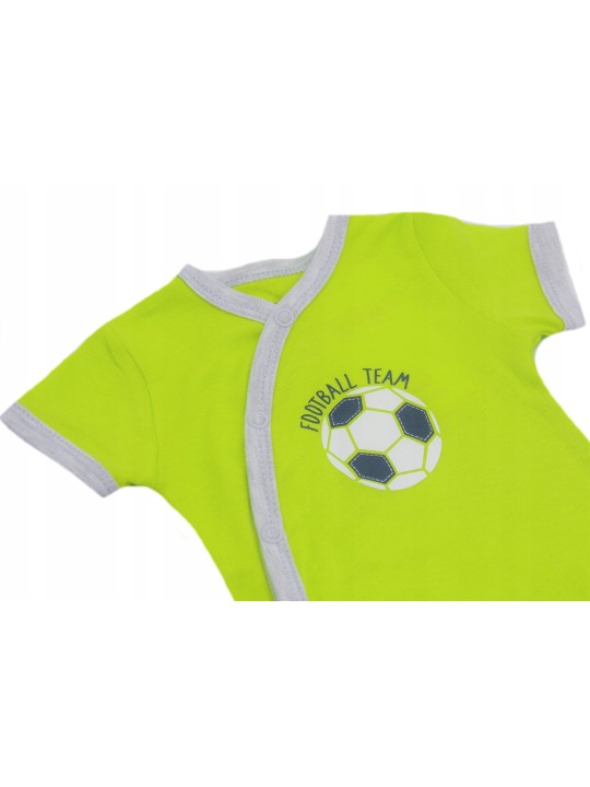 NINI BODY NEWBORN KRÓTKI RĘKAW DLA  CHŁOPCA ZIELONE ABN-1851