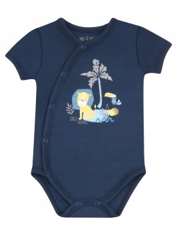 NINI BODY NEWBORN KRÓTKI RĘKAW DLA  CHŁOPCA GRANAT  ABN-2559