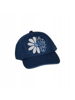 MAYORAL CZAPKA Z DASZKIEM DLA DZIEWCZYNKI GRANATOWA Z HAFTEM 10482/56