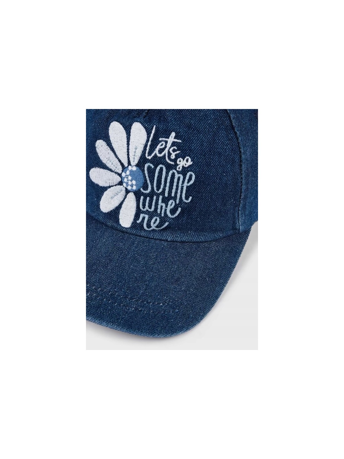 MAYORAL CZAPKA Z DASZKIEM DLA DZIEWCZYNKI GRANATOWA Z HAFTEM 10482/56