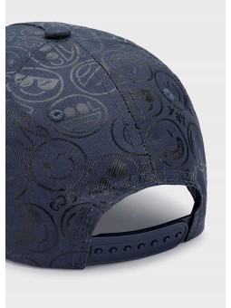 MAYORAL CZAPKA Z DASZKIEM DLA CHŁOPCA GRANATOWA W NADRUKI 10719/21