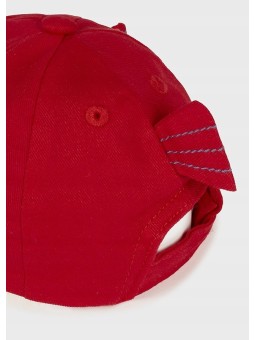 MAYORAL CZAPKA Z DASZKIEM DLA DZIECKA CZERWONA Z APLIKACJĄ 9724/97