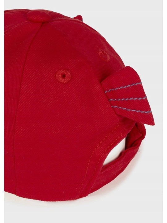 MAYORAL CZAPKA Z DASZKIEM DLA DZIECKA CZERWONA Z APLIKACJĄ 9724/97