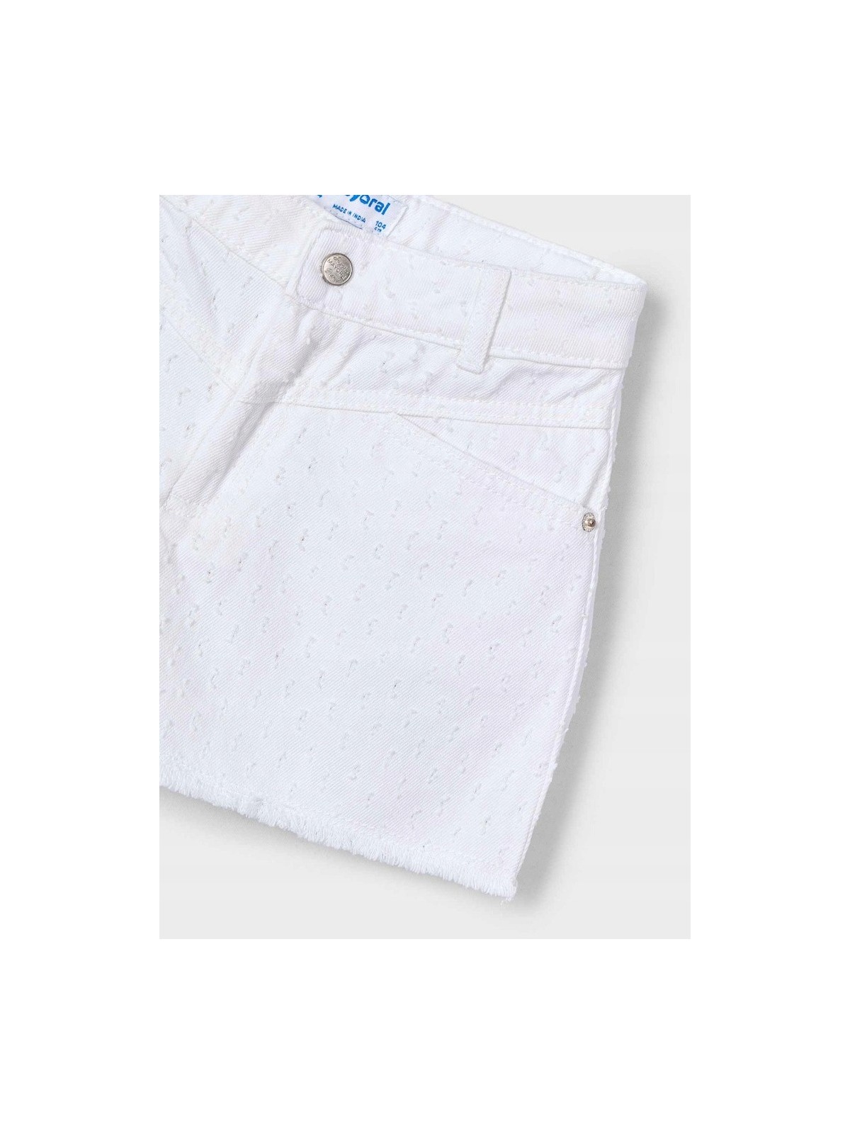 MAYORAL KRÓTKIE SPODENKI DLA DZIEWCZYNKI BIAŁĘ  3205