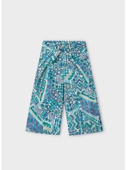 MAYORAL SPODNIE SZEROKIE MATERIAŁOWE LETNIE NADRUK GEOMETRYCZNY 3536/11