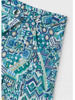 MAYORAL SPODNIE SZEROKIE MATERIAŁOWE LETNIE NADRUK GEOMETRYCZNY 3536/11