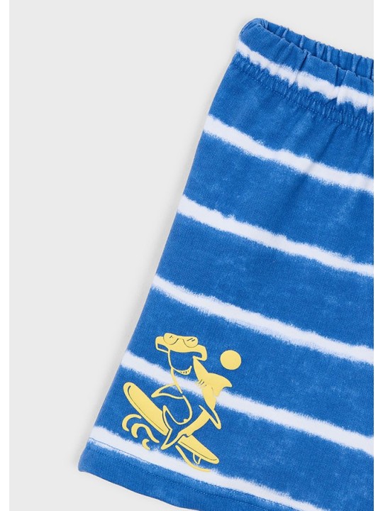 MAYORAL KRÓTKIE SPODENKI DRESOWE DLA CHŁOPCA NIEBIESKO BIAŁE 3213/3