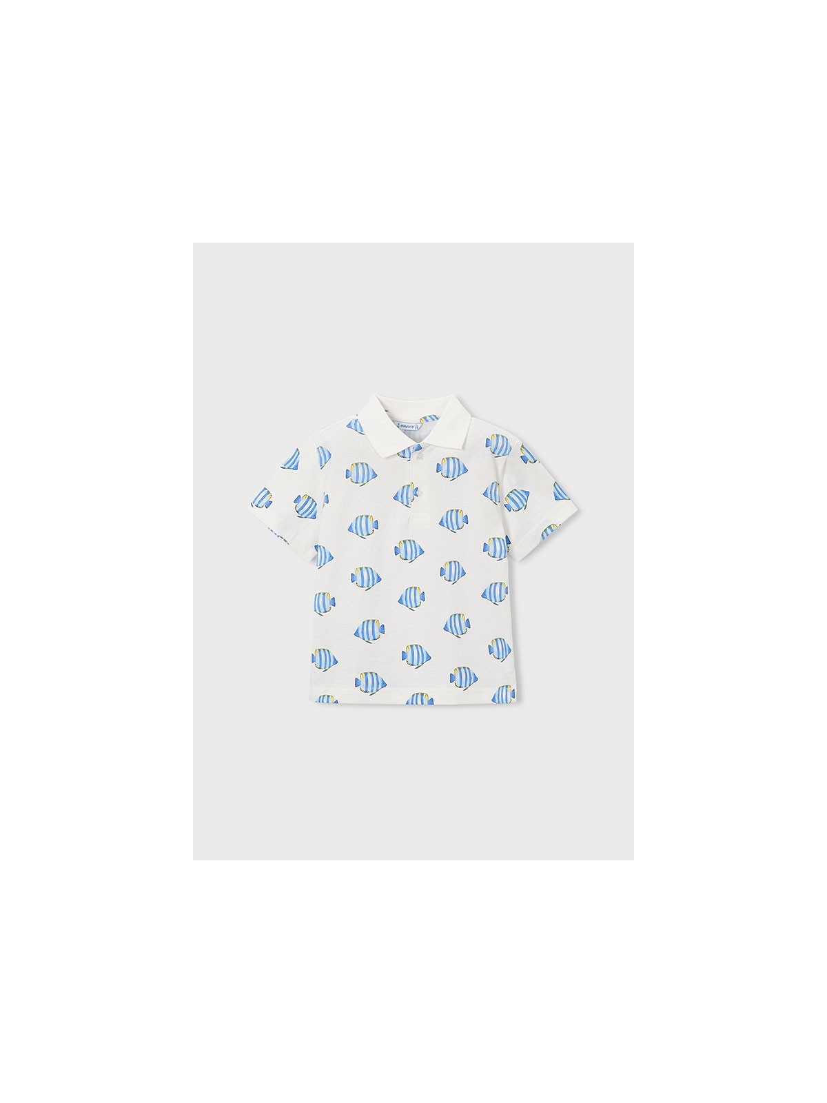 MAYORAL T-SHIRT KOSZULKA POLO DLA CHŁOPCA NA KRÓTKI RĘKAW W RYBKI 3104/86