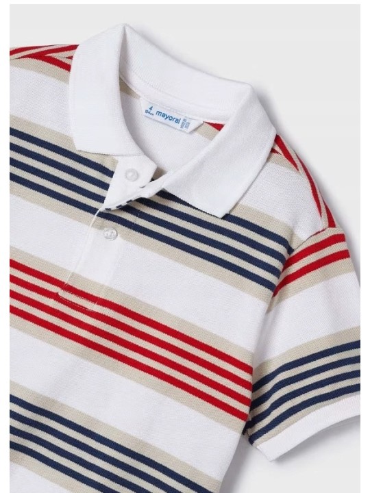 MAYORAL T-SHIRT KOSZULKA POLO DLA CHŁOPCA NA KRÓTKI RĘKAW W MOTORY 3104/85