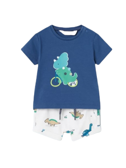 MAYORAL NEWBORN KOMPLET LETNI DLA CHŁOPCA KOSZULKA PLUS SPODENKI 1267