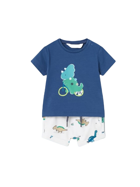 MAYORAL NEWBORN KOMPLET LETNI DLA CHŁOPCA KOSZULKA PLUS SPODENKI 1267