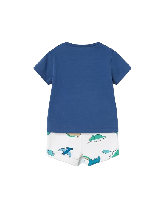 MAYORAL NEWBORN KOMPLET LETNI DLA CHŁOPCA KOSZULKA PLUS SPODENKI 1267