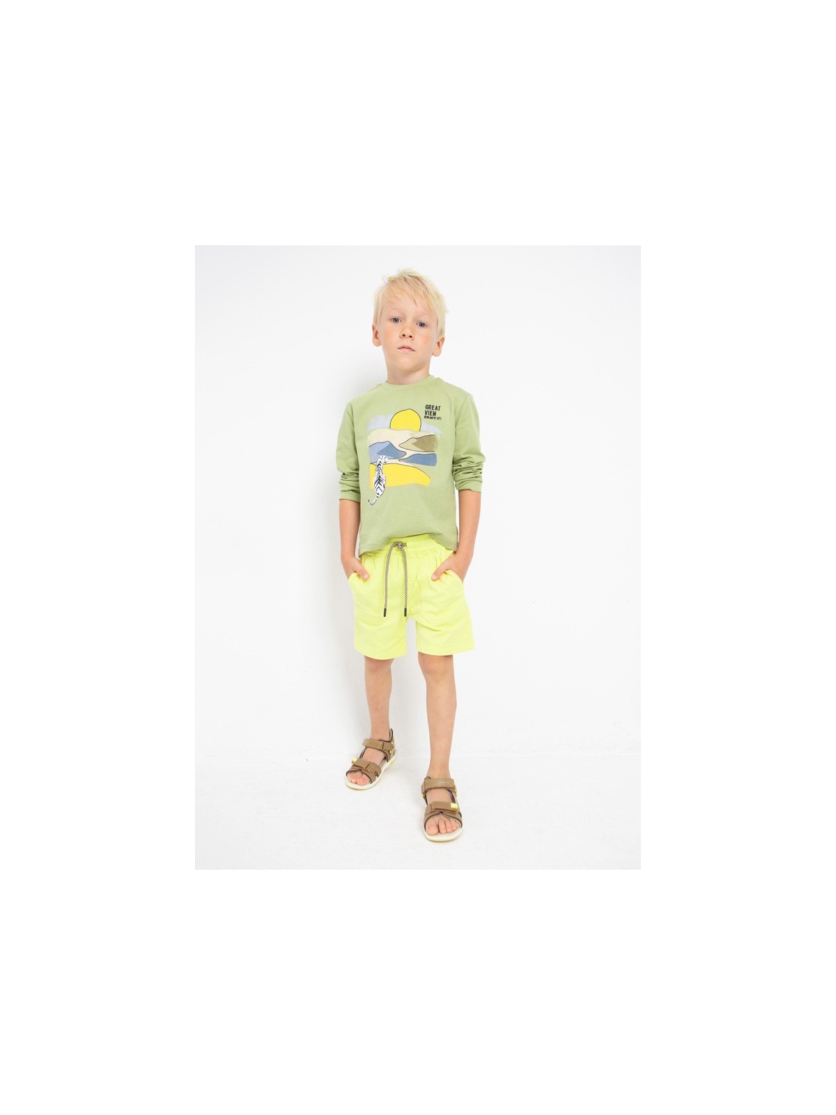 MAYORAL KRÓTKIE SPODENKI DLA CHŁOPCA ŻÓŁTE 3225