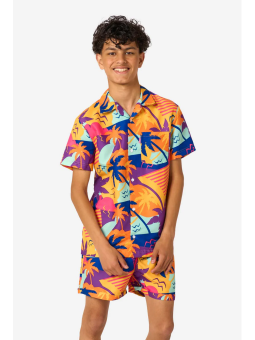 OPPOSUITS KOMPLET LETNI PLAŻOWY KĄPIELÓWKI PLUS KOSZULA MOTYWY LETNIE SC0B-1003-US