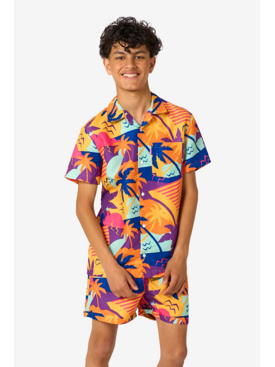 OPPOSUITS KOMPLET LETNI PLAŻOWY KĄPIELÓWKI PLUS KOSZULA MOTYWY LETNIE SC0B-1003-US