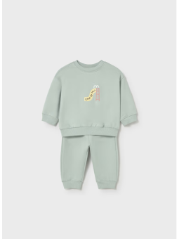 MAYORAL NEWBORN KOMPLET DRES DLA NIEMOWLĘCIA MIĘTOWY Z NADRUKIEM 1898/70