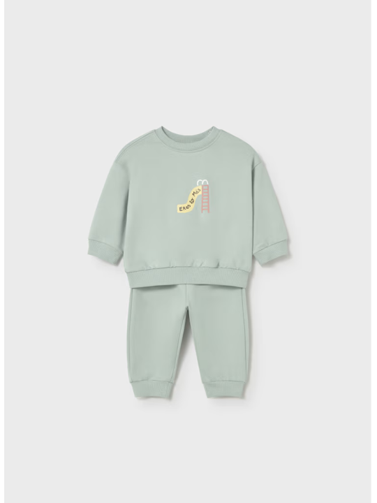 MAYORAL NEWBORN KOMPLET DRES DLA NIEMOWLĘCIA MIĘTOWY Z NADRUKIEM 1898/70
