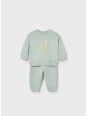 MAYORAL NEWBORN KOMPLET DRES DLA NIEMOWLĘCIA MIĘTOWY Z NADRUKIEM 1898/70