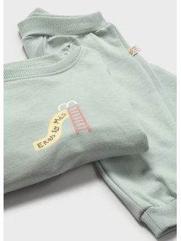 MAYORAL NEWBORN KOMPLET DRES DLA NIEMOWLĘCIA MIĘTOWY Z NADRUKIEM 1898/70