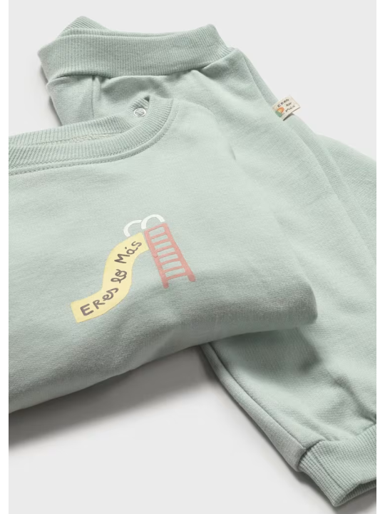 MAYORAL NEWBORN KOMPLET DRES DLA NIEMOWLĘCIA MIĘTOWY Z NADRUKIEM 1898/70