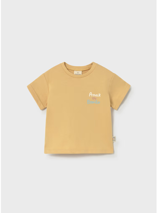 MAYORAL NEWBORN BLUZKA KOSZULKA T-SHIRT NA KRÓTKI RĘKAW DLA NIEMOWLĘCIA 1077/53