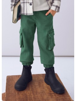 MAYORAL SPODNIE DLA CHŁOPCA CARGO  ZIELONE  4567/59