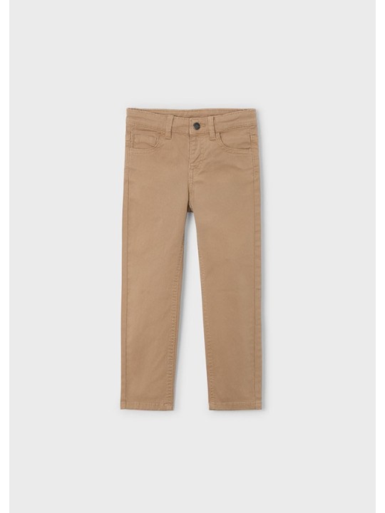 MAYORAL SPODNIE SLIM FIT DLA CHŁOPCA BRĄZ 517 /35