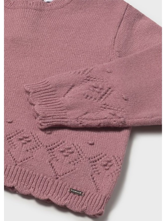 MAYORAL BABY SWETER DLA DZIEWCZYNKI PUDROWY RÓZ 2353/22