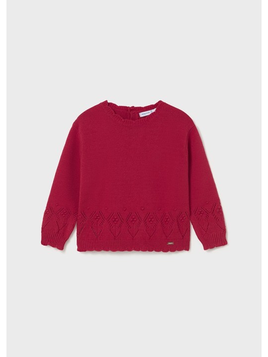 MAYORAL BABY SWETER DLA DZIEWCZYNKI CZERWONY  2353/23