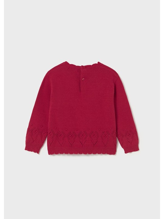 MAYORAL BABY SWETER DLA DZIEWCZYNKI CZERWONY  2353/23