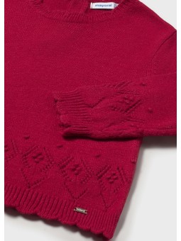 MAYORAL BABY SWETER DLA DZIEWCZYNKI CZERWONY  2353/23