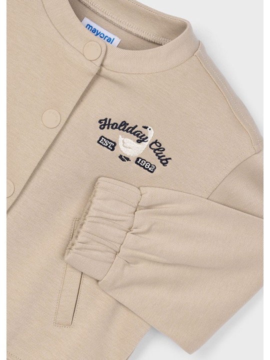 MAYORAL BLUZA  ROZPINANA DLA DZIEWCZYNKI BEZ KAPTURA BEŻ 4437/39