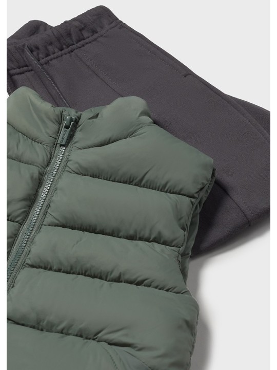 MAYORAL BABY KOMPLET DRES BLUZA SPODNIE DRESOWE I  KAMIZELKA 2649/20