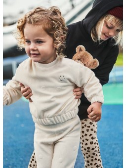 MAYORAL BABY KOMPLET DRES DLA DZIEWCZYNKI KREM 2844/56