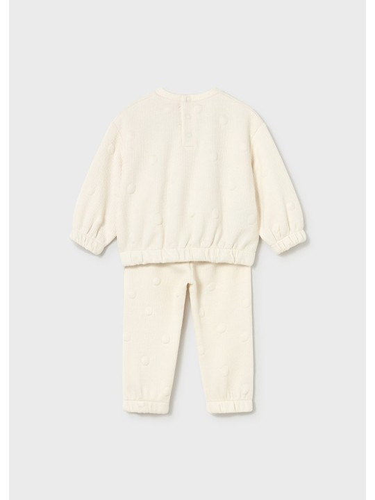 MAYORAL BABY KOMPLET DRES DLA DZIEWCZYNKI KREM 2844/56