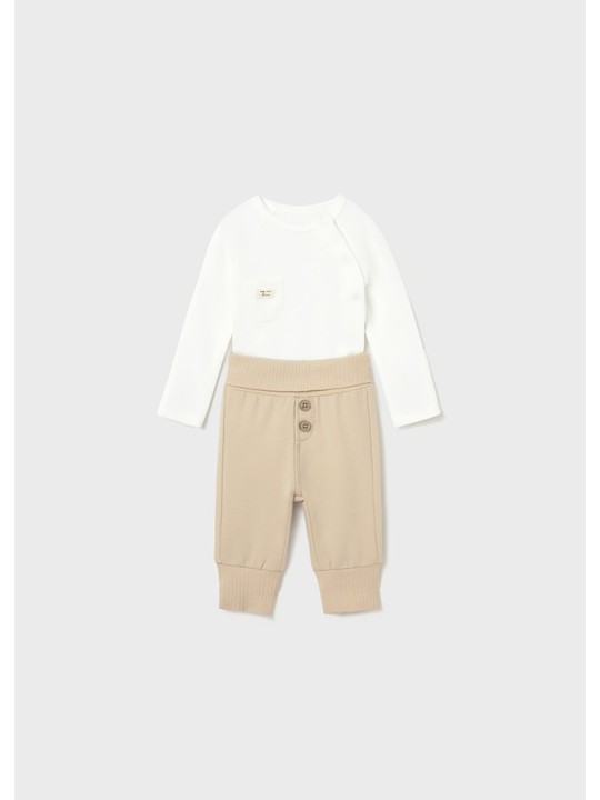 MAYORAL NEWBORN KOMPLET BODY NA DŁUGI RĘKAW PLUS SPODNIE 2638/83